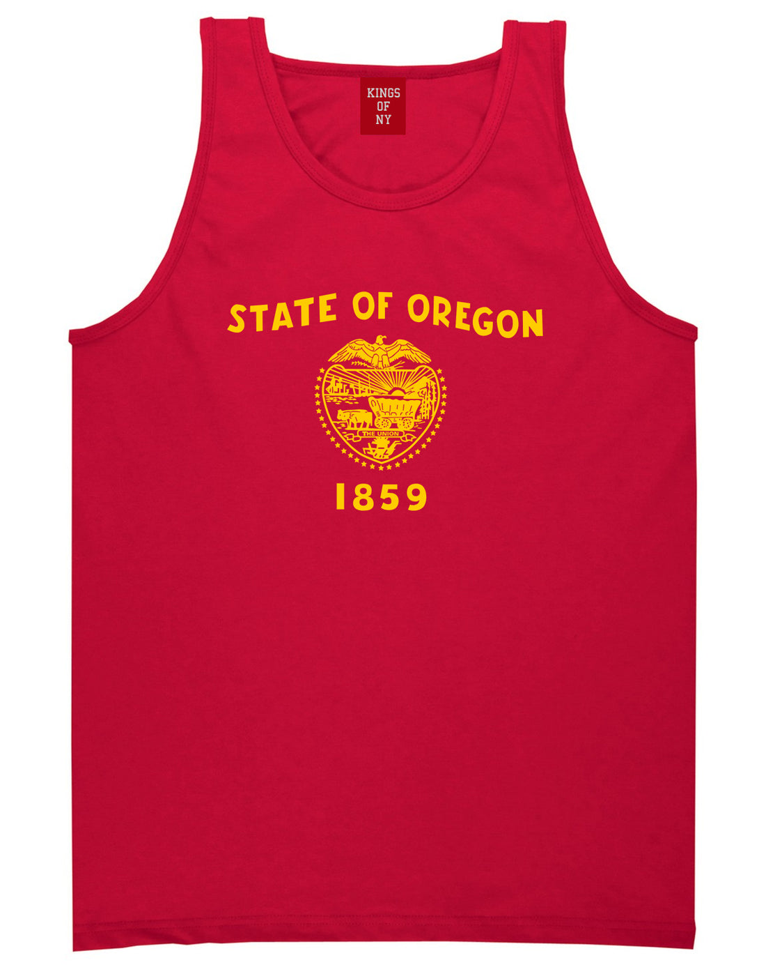 Oregon State Flag GRAPHIC Mens Tank Top T-Shirt Red
