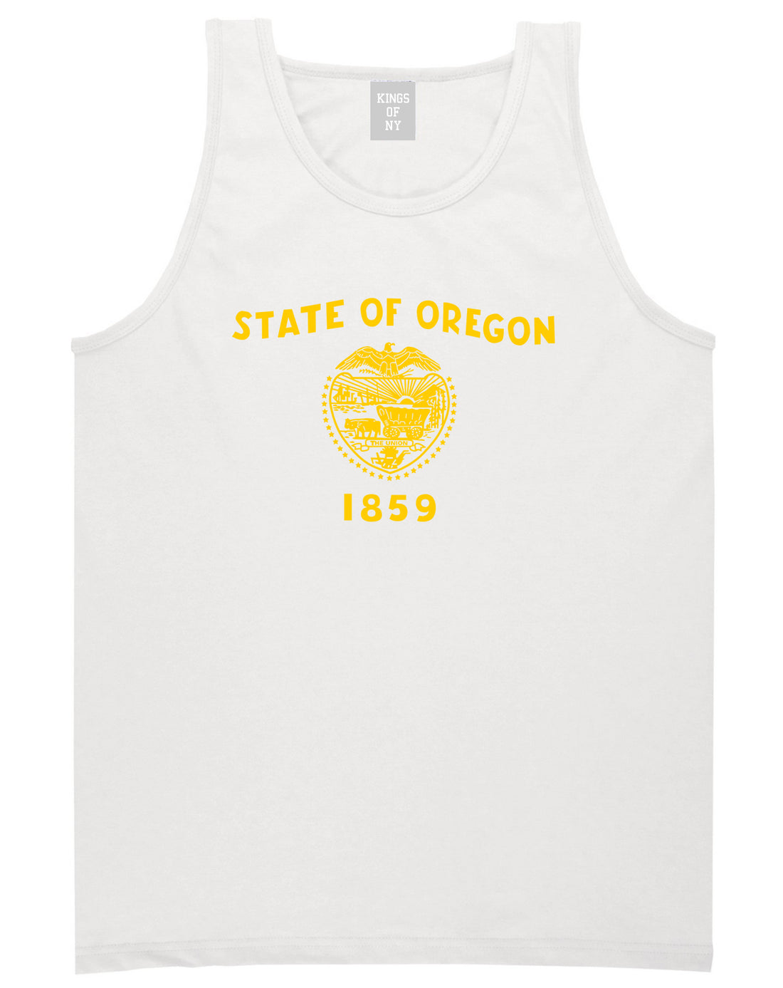 Oregon State Flag GRAPHIC Mens Tank Top T-Shirt White