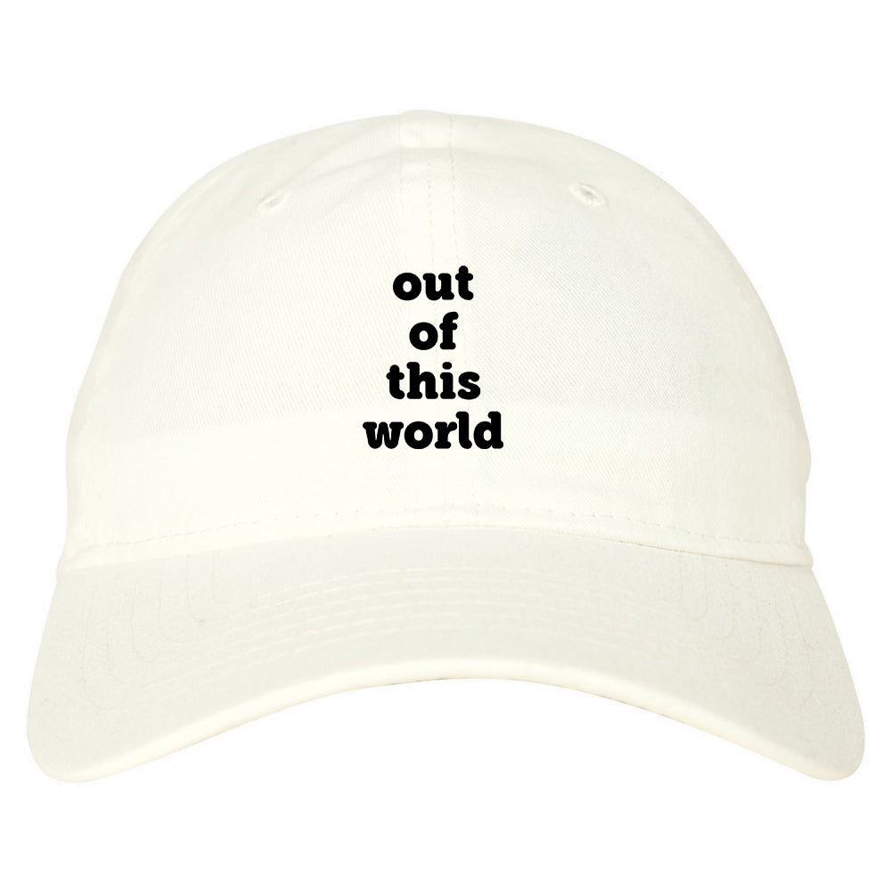 Out Of This World Space Galaxy Mens Dad Hat Baseball Cap White