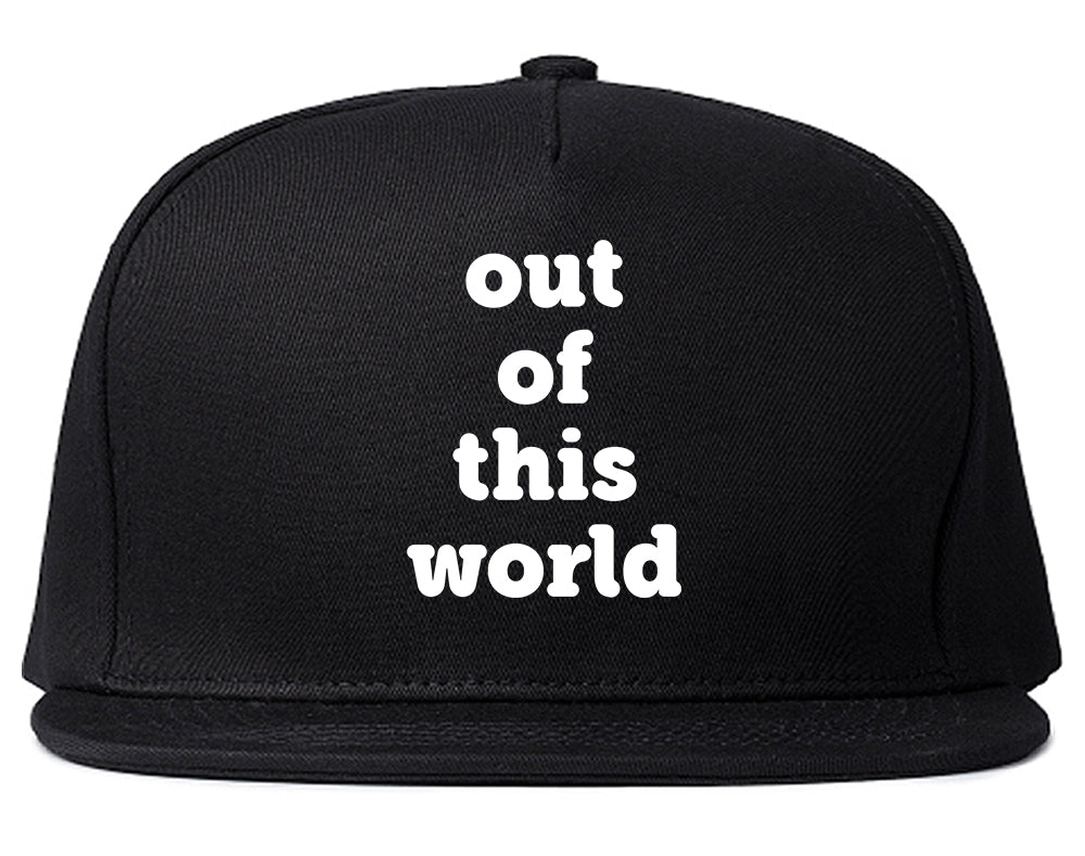 Out Of This World Space Galaxy Mens Snapback Hat Black