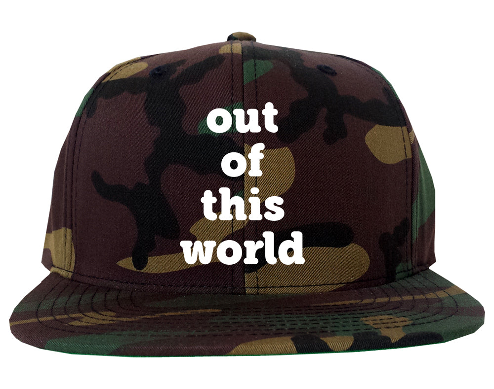 Out Of This World Space Galaxy Mens Snapback Hat Camo