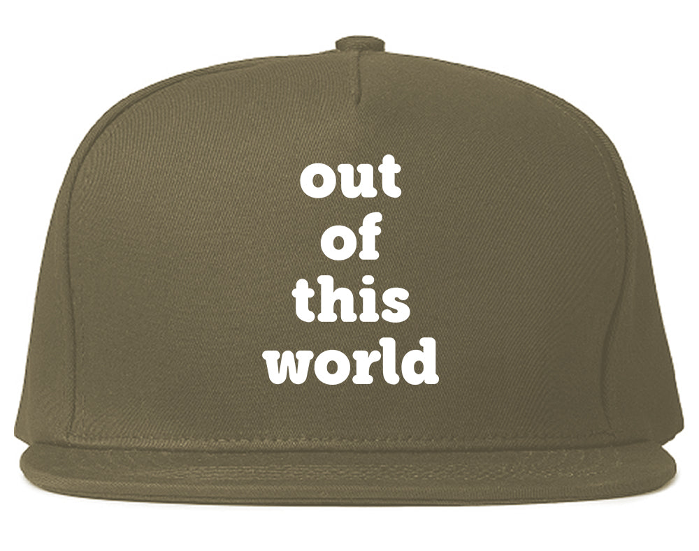 Out Of This World Space Galaxy Mens Snapback Hat Grey