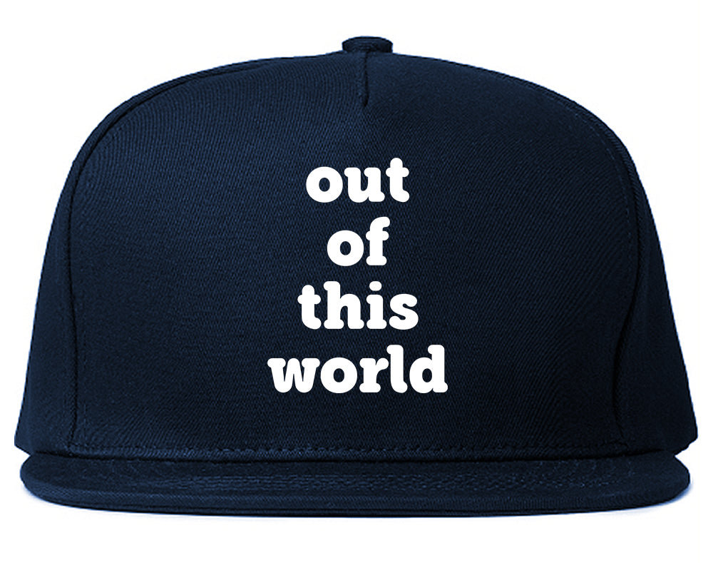 Out Of This World Space Galaxy Mens Snapback Hat Navy Blue