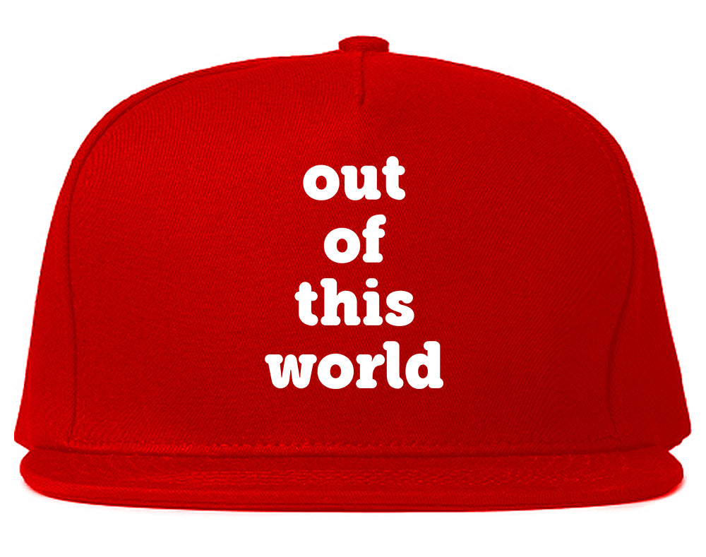 Out Of This World Space Galaxy Mens Snapback Hat Red