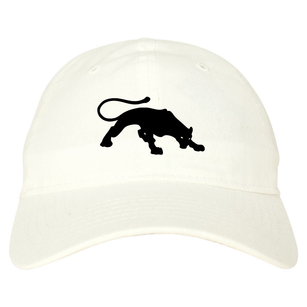 Panther Mens Dad Hat Baseball Cap White