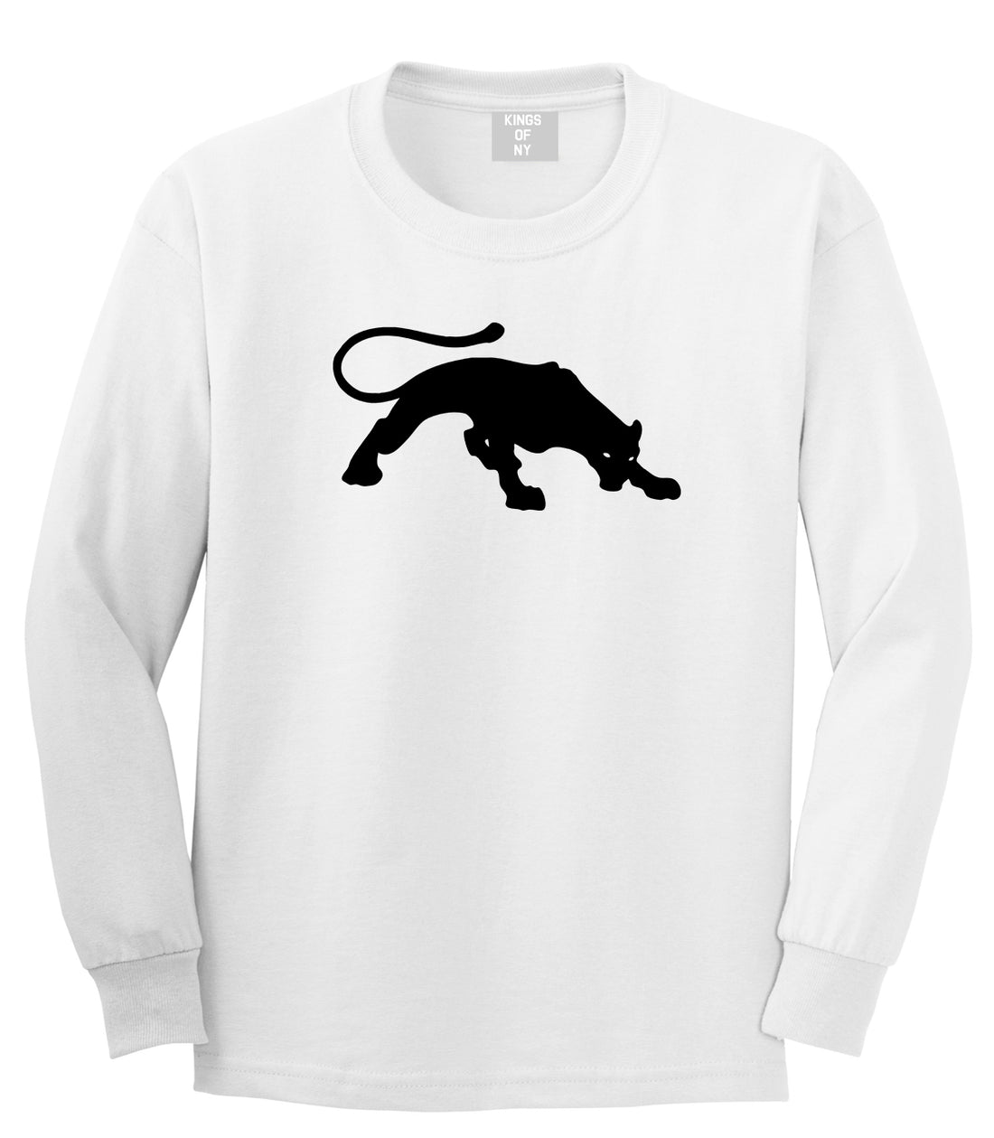 Panther Mens Long Sleeve T-Shirt White