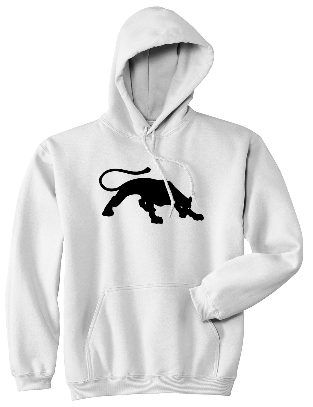 Panther Mens Pullover Hoodie White
