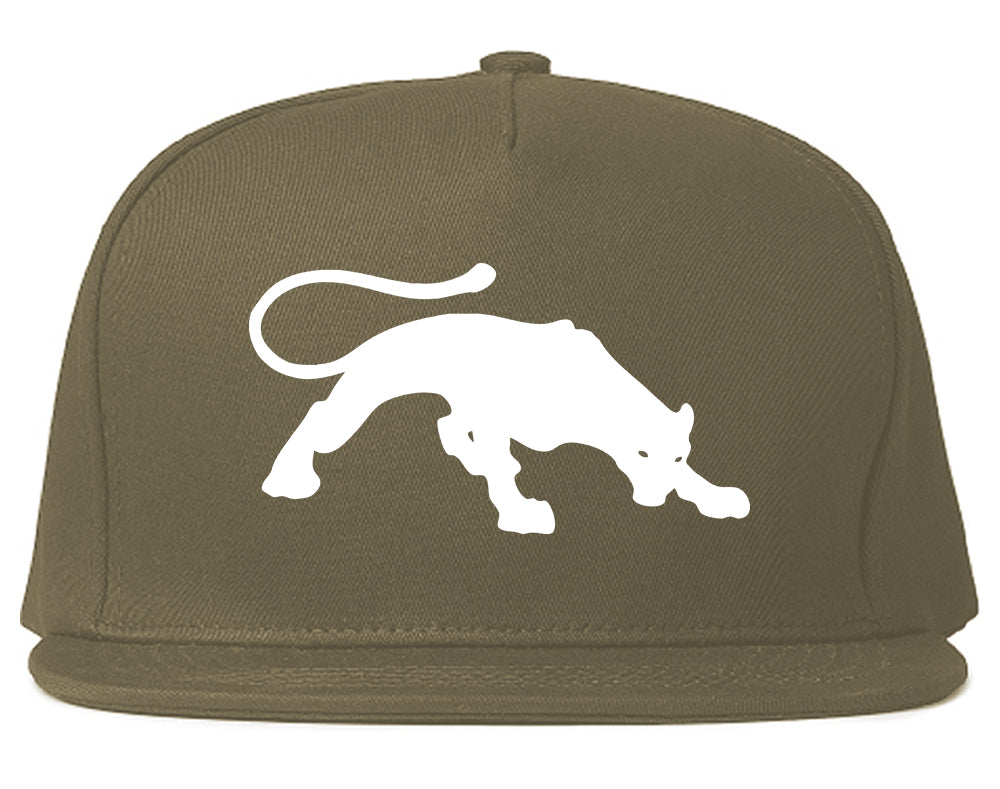 Panther Mens Snapback Hat Grey