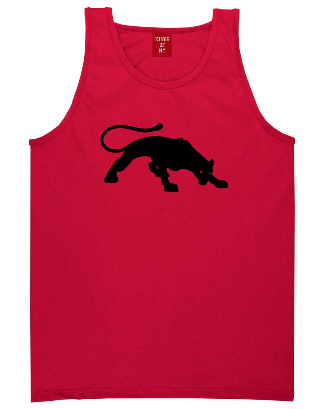 Panther Mens Tank Top Shirt Red