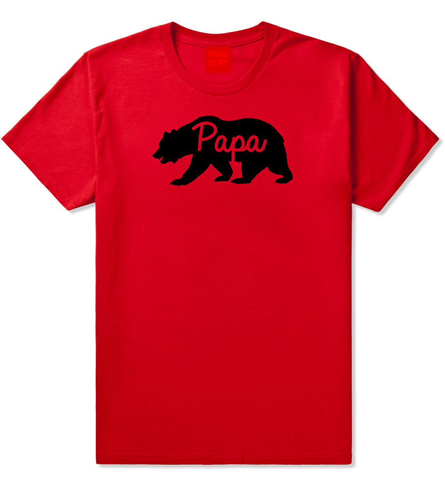 Papa Bear Mens T-Shirt Red by Kings Of NY