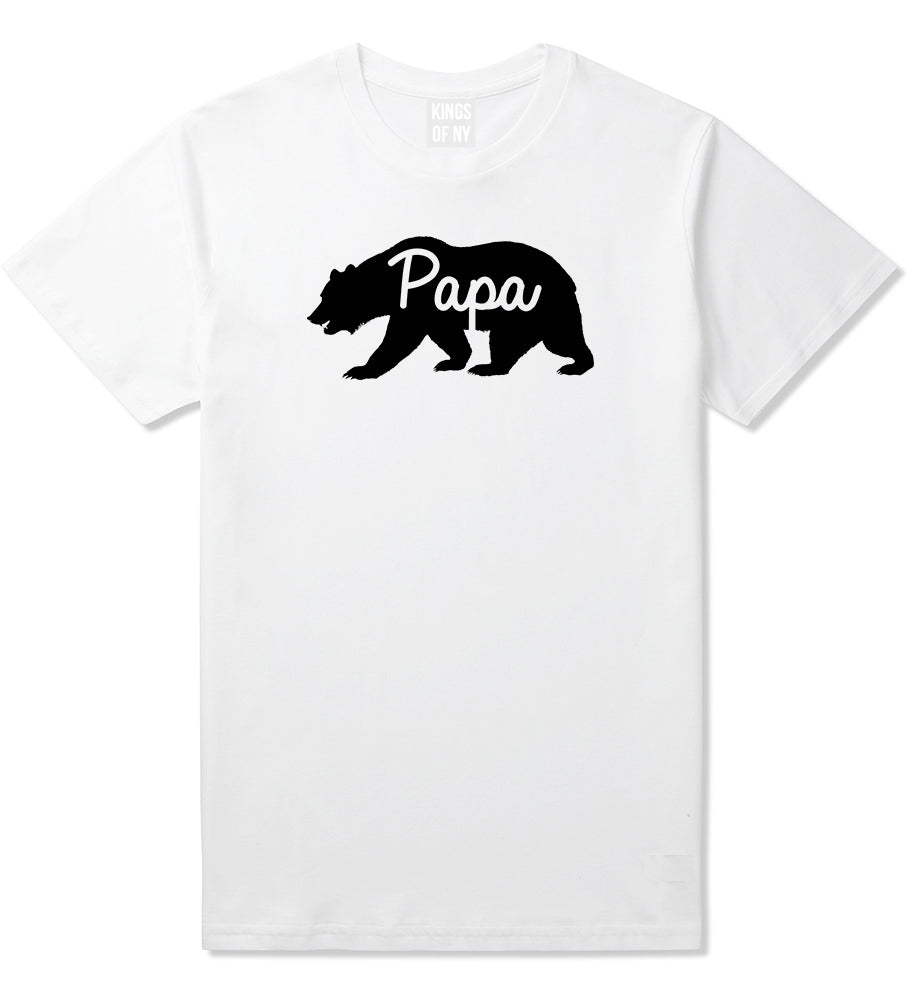 Papa Bear Mens T-Shirt White by Kings Of NY