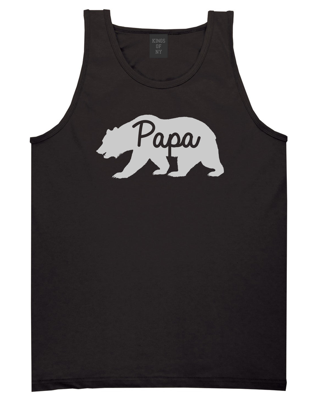 Papa Bear Mens Tank Top Shirt Black by Kings Of NY
