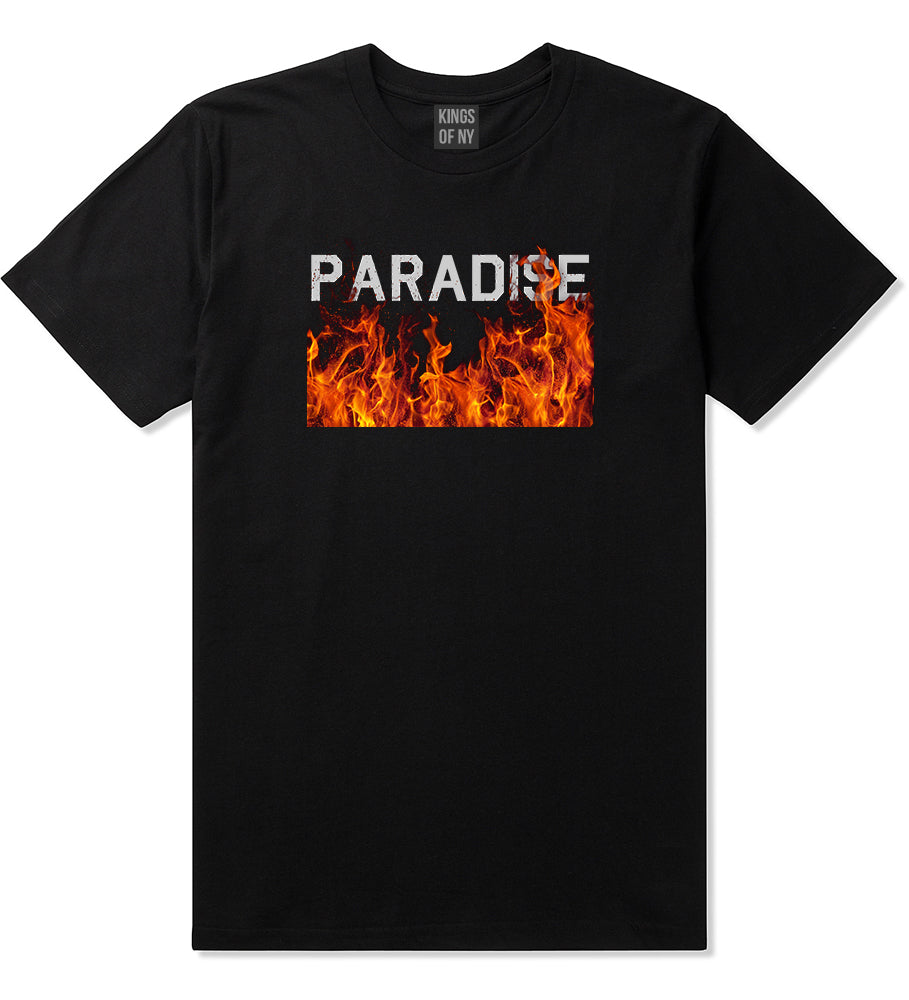 Paradise Fire Mens T-Shirt Black by Kings Of NY