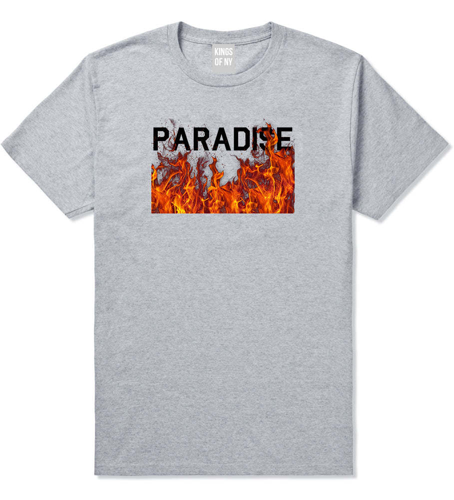 Paradise Fire Mens T-Shirt Grey by Kings Of NY