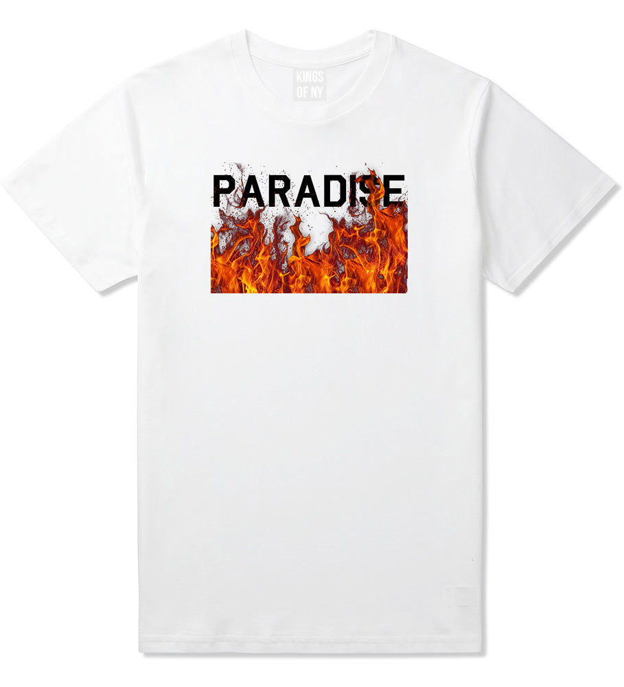 Paradise Fire Mens T-Shirt White by Kings Of NY