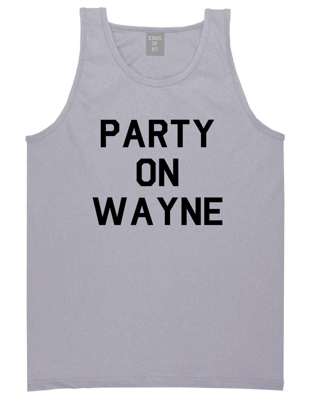 Party On Wayne Mens Tank Top T-Shirt Grey