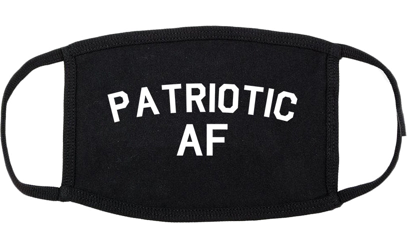 Patriotic AF American Flag Cotton Face Mask Black