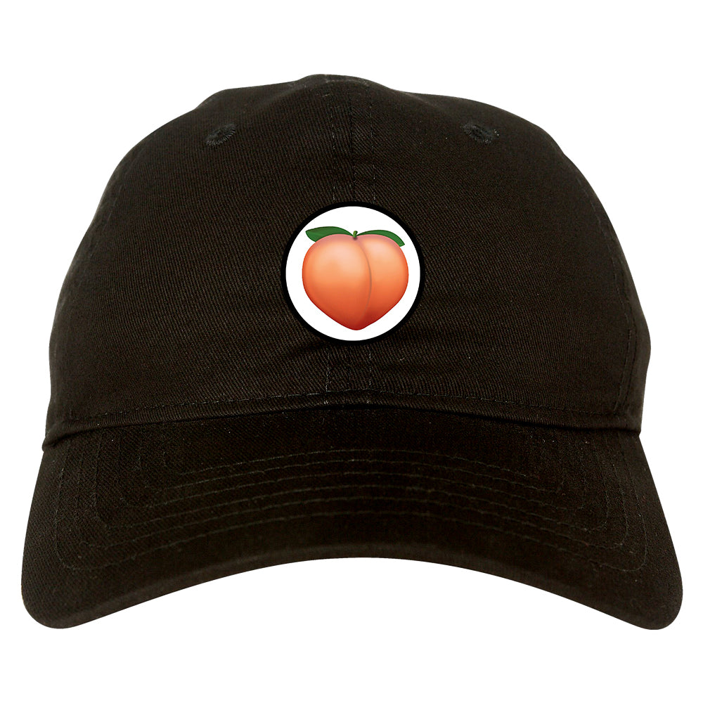 Peach_Emoji_Chest Mens Black Snapback Hat by Kings Of NY