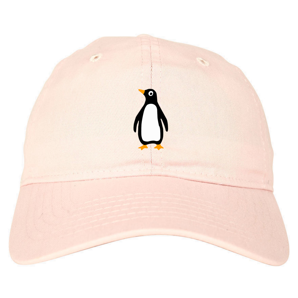 Penguin Animal Chest Mens Dad Hat Pink