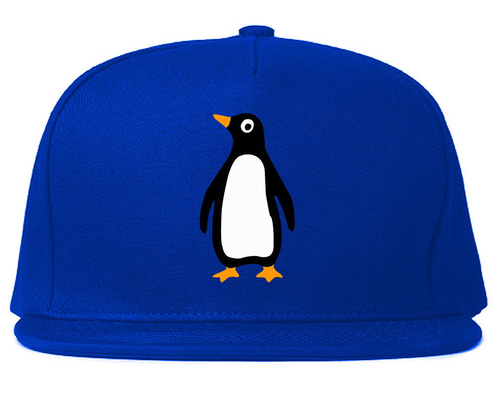 Penguin Animal Chest Mens Snapback Hat Royal Blue