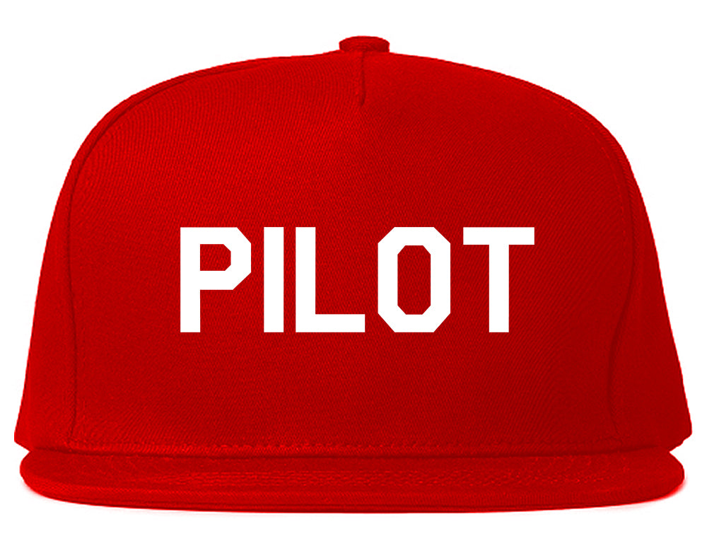 Pilot Snapback Hat Red