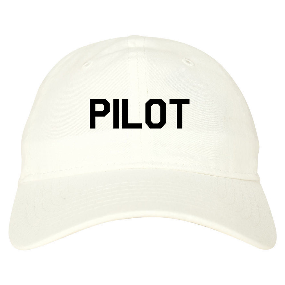 Pilot Dad Hat Baseball Cap White