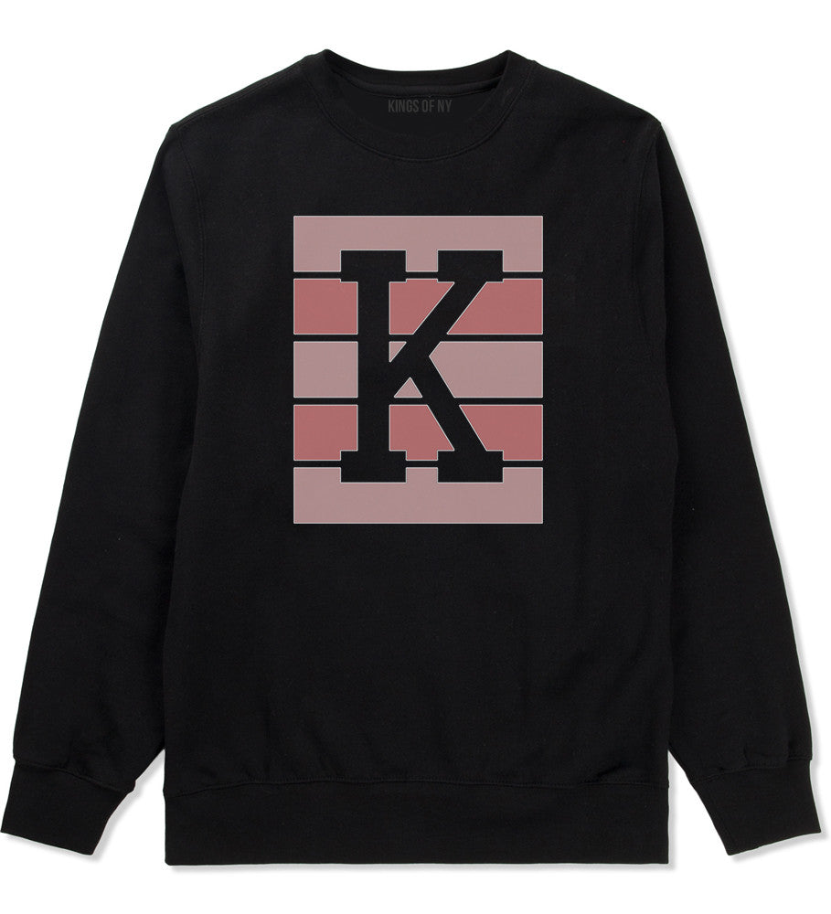 Pink K Blocks Crewneck Sweatshirt in Black