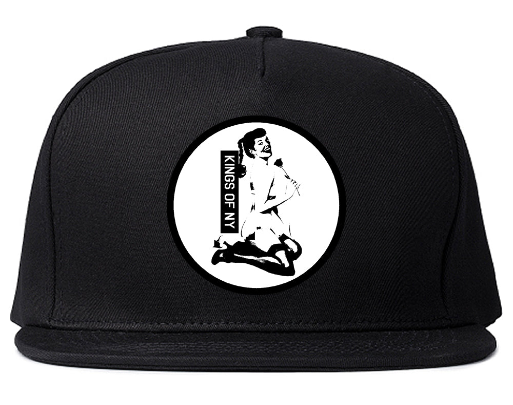Pinup Girl Rose Black Snapback Hat