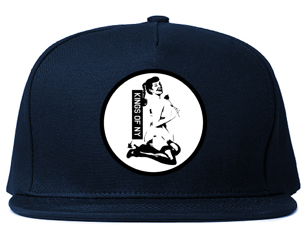 Pinup Girl Rose Navy Blue Snapback Hat