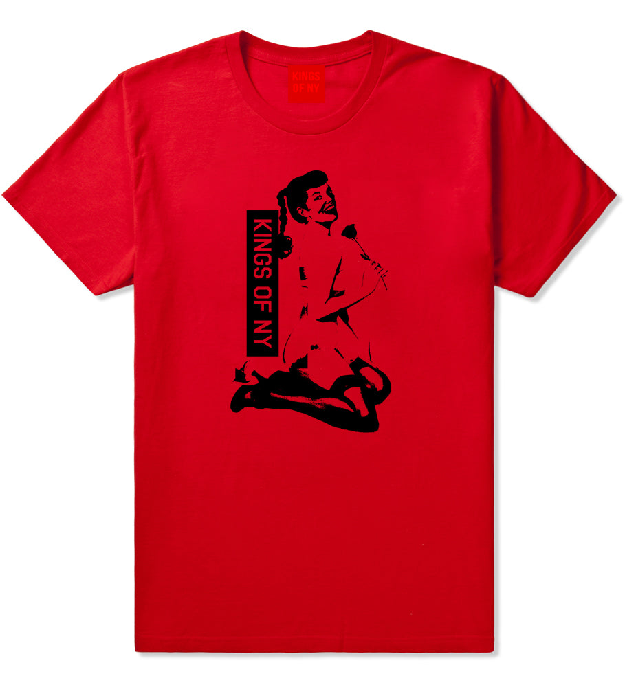 Pinup Girl Rose T-Shirt in Red
