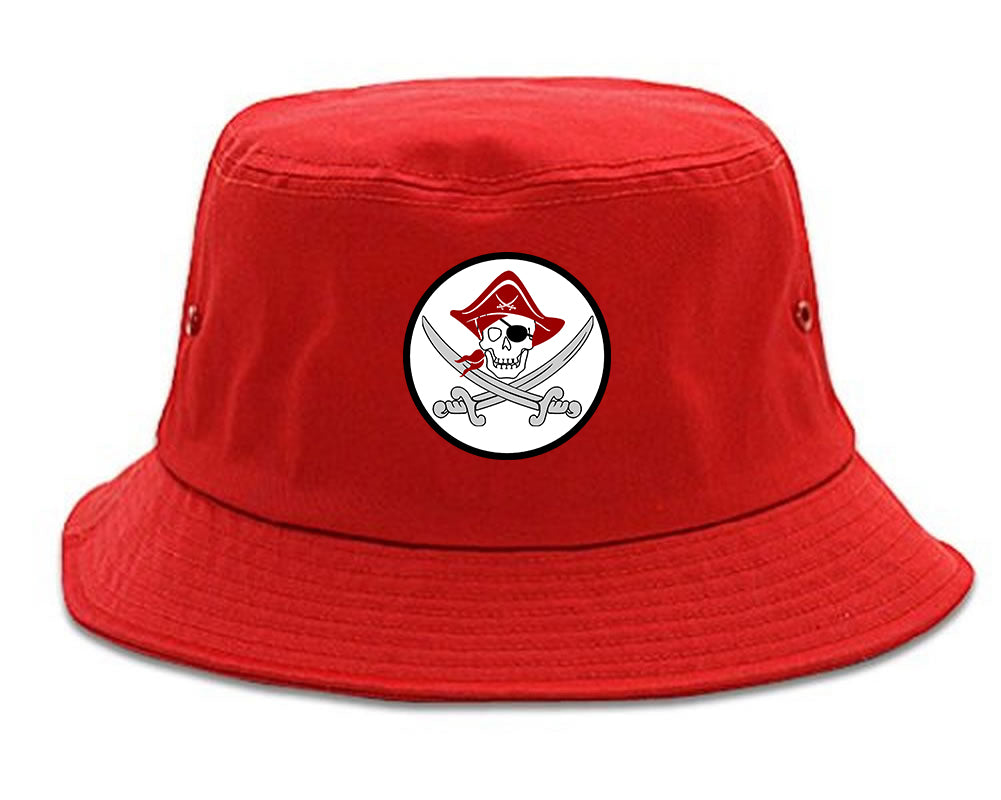 Pirate Captain And Swords Mens Snapback Hat Red