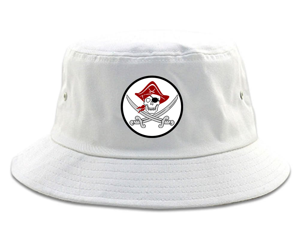 Pirate Captain And Swords Mens Snapback Hat White