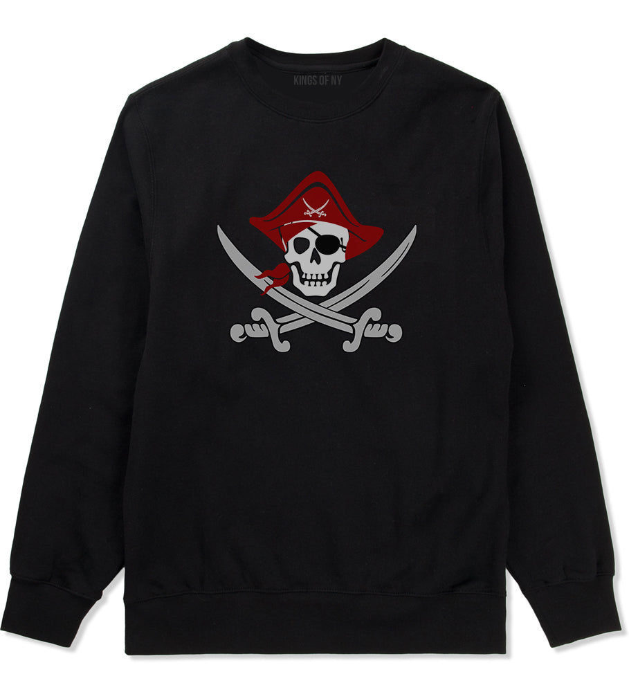 Pirate Captain And Swords Mens Crewneck Sweatshirt Black