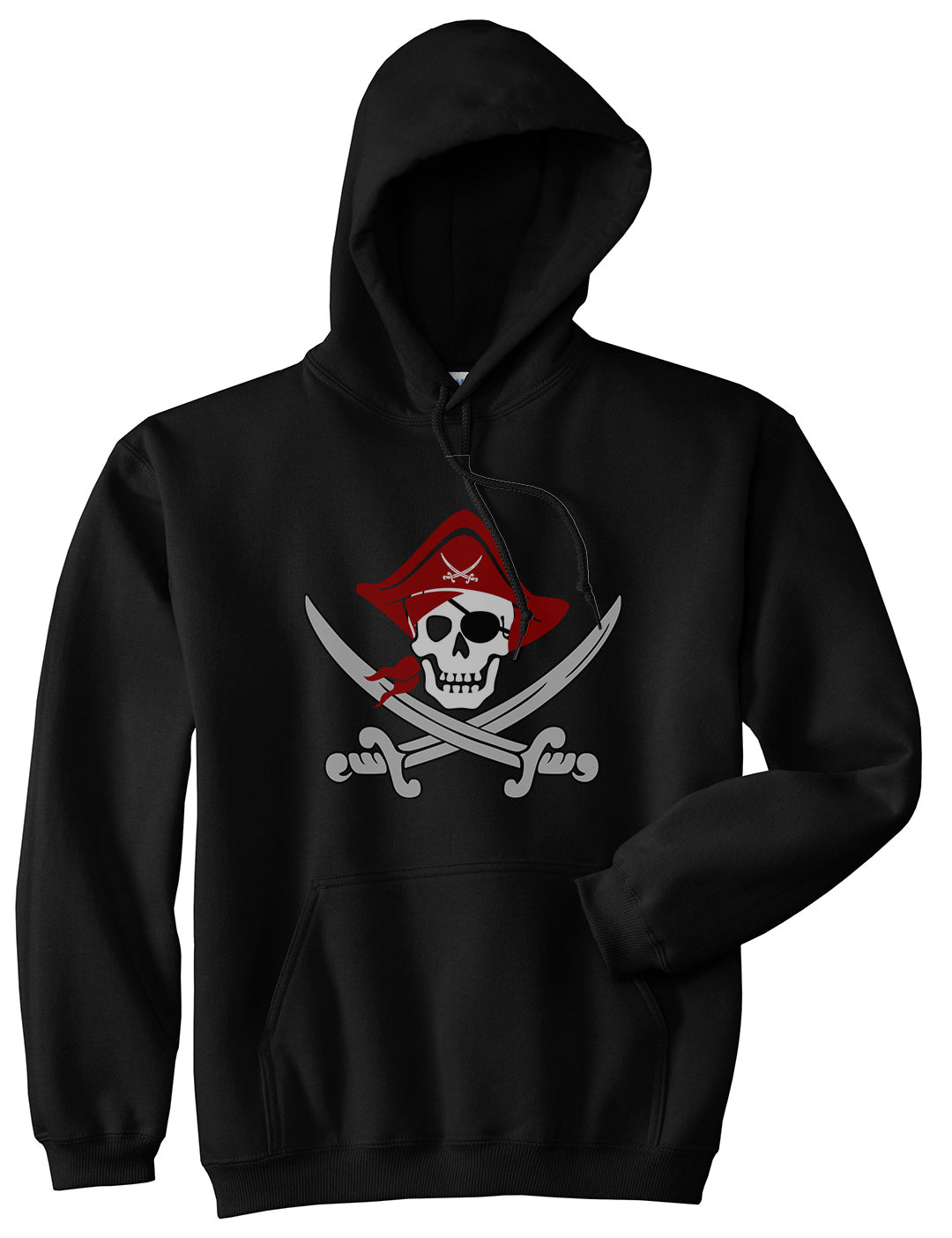 Pirate Captain And Swords Mens Pullover Hoodie Black
