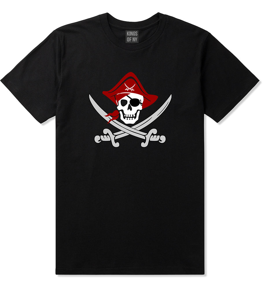 Pirate Captain And Swords Mens T Shirt Black