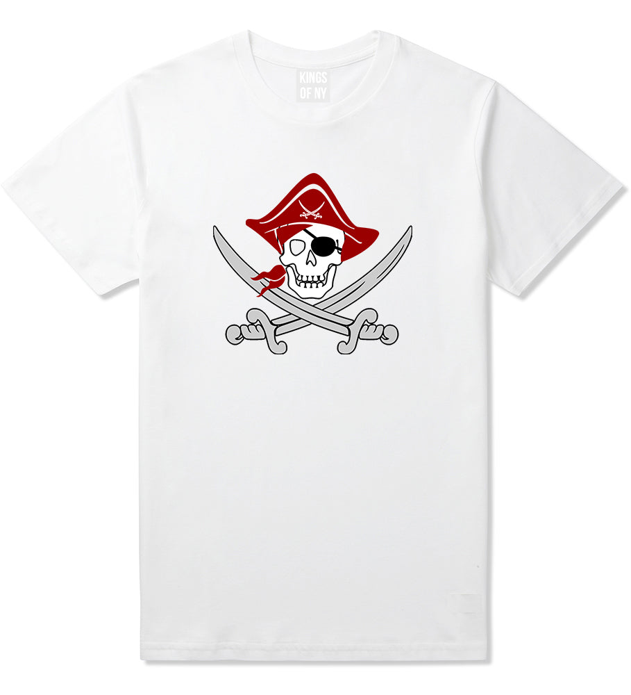 Pirate Captain And Swords Mens T Shirt White