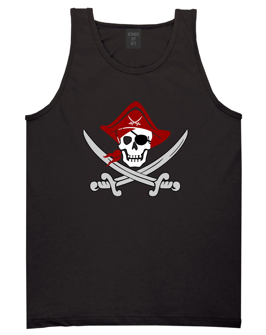 Pirate Captain And Swords Mens Tank Top Shirt Black