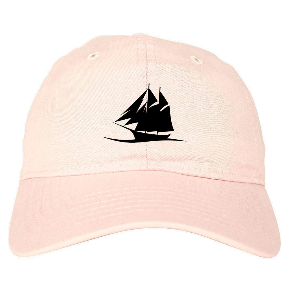 Pirate Ship Chest Dad Hat Baseball Cap Pink