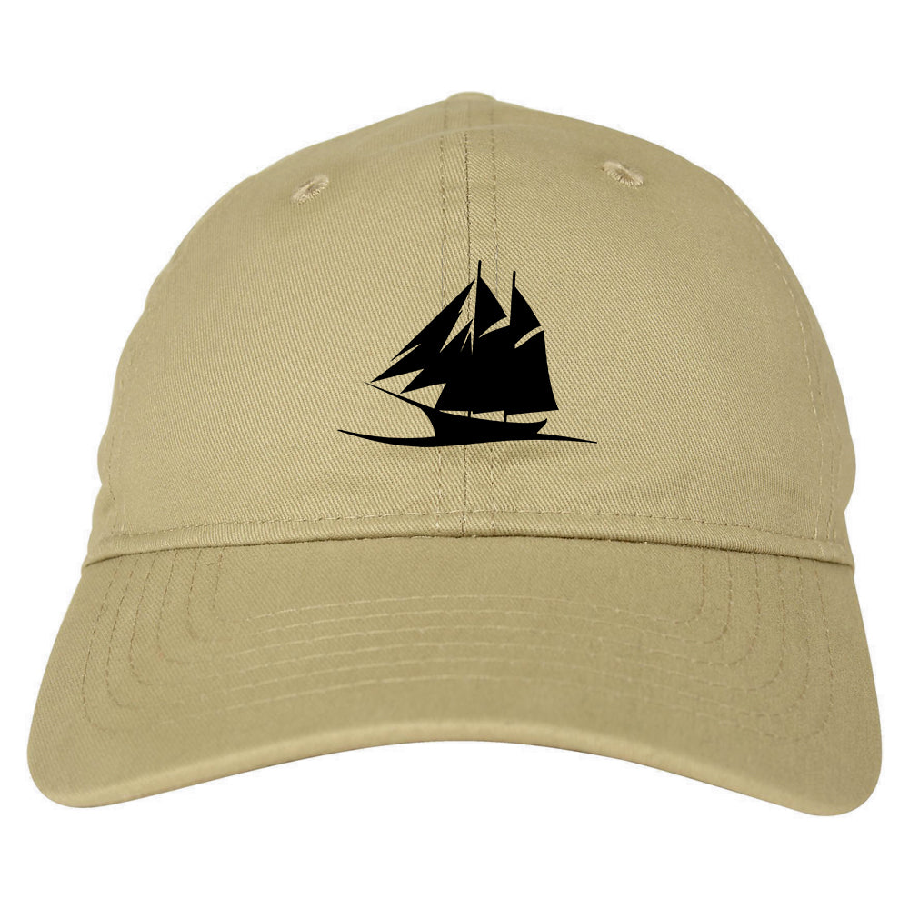 Pirate Ship Chest Dad Hat Baseball Cap Beige