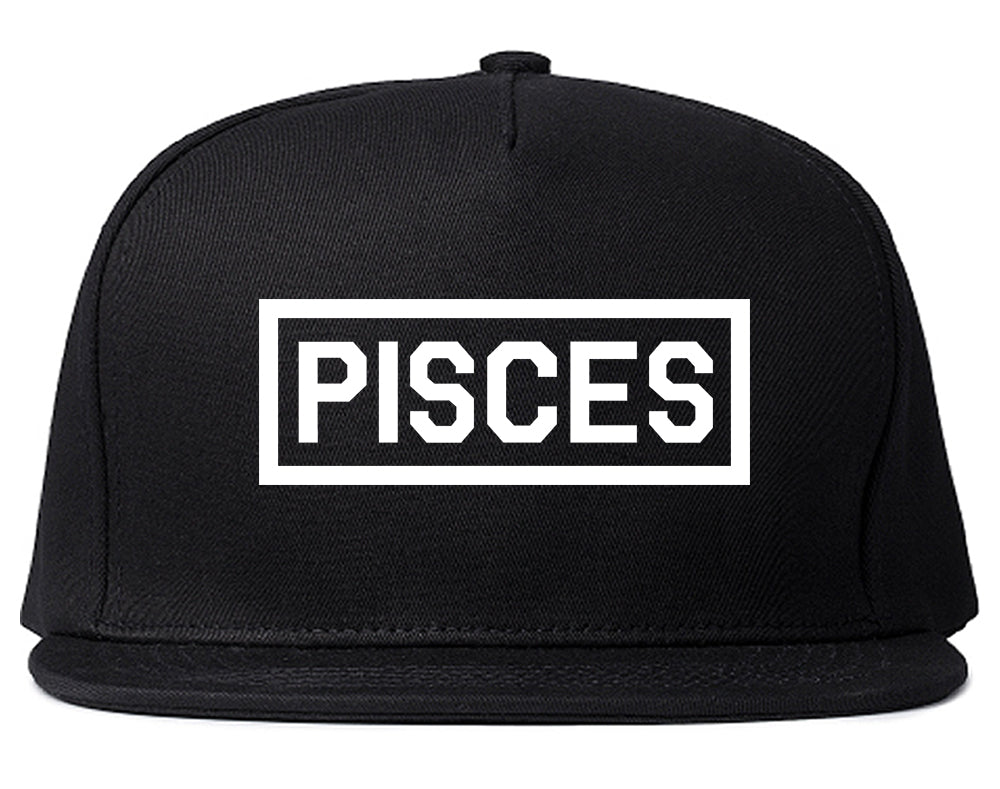 Pisces_Horoscope_Sign Black Snapback Hat
