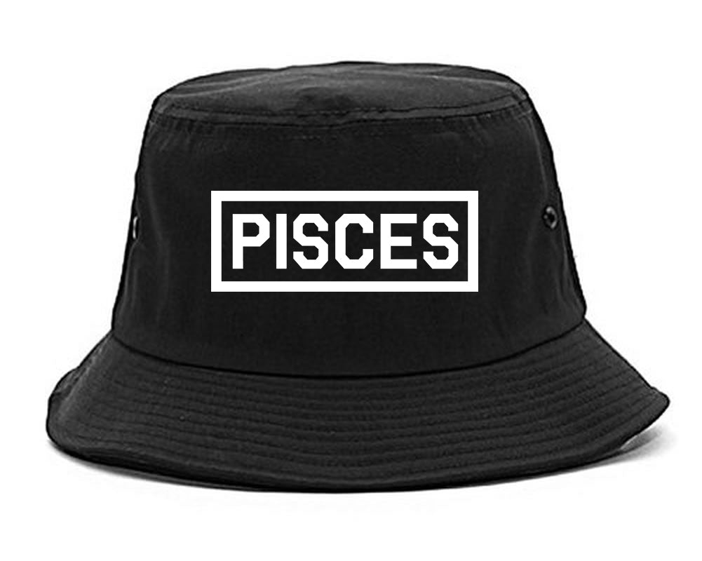 Pisces_Horoscope_Sign Black Bucket Hat