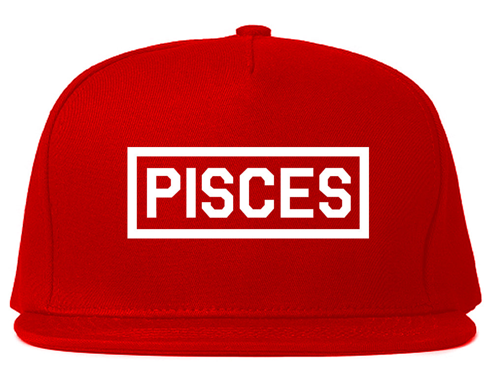 Pisces_Horoscope_Sign Red Snapback Hat