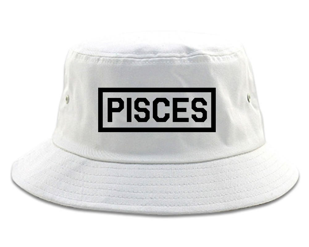Pisces_Horoscope_Sign White Bucket Hat