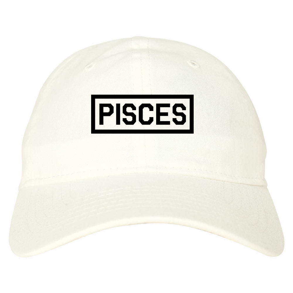 Pisces_Horoscope_Sign White Dad Hat