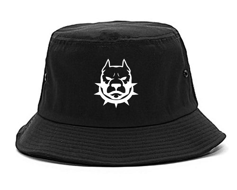 Pitbull Dad Mens Bucket Hat Black