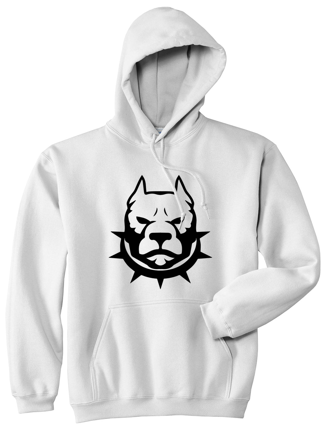 Pitbull Dad Mens Pullover Hoodie White by Kings Of NY