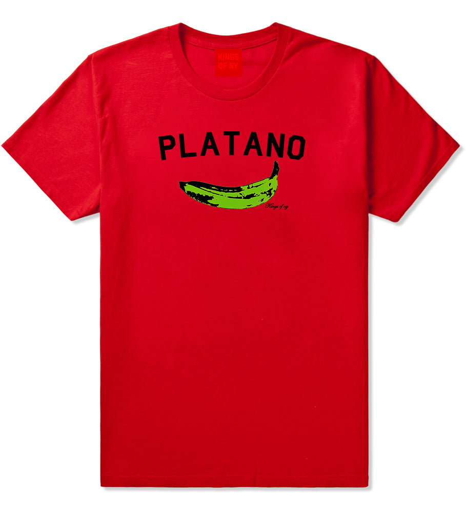 Platano Dominican Artwork DR Mens T Shirt Red