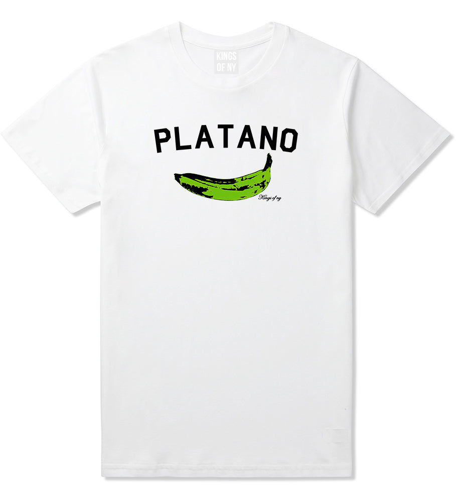 Platano Dominican Artwork DR Mens T Shirt White