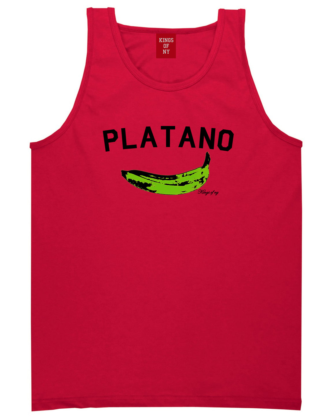 Platano Dominican Artwork DR Mens Tank Top Shirt Red