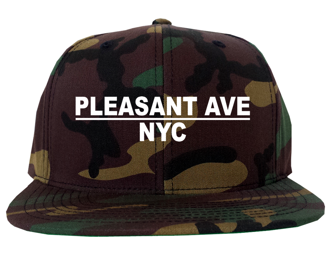 Pleasant Ave NYC New York Mens Snapback Hat Camo